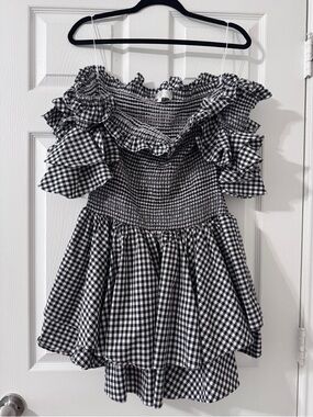 Caroline Constas Kendall Ruffle Tiered Dress Size M Medium
